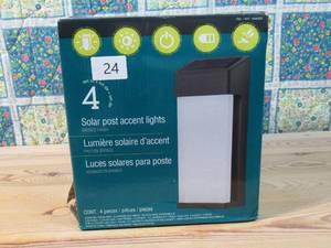 lot 24 image: Outdoor GTX Solar Wall Light, 4-pack