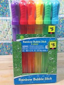 lot 16 image: Rainbow Bubble Stick, 36 Bubble Wands Total