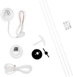 lot 113 image: Legrand - Wiremold In-Wall Flat Screen TV Power and Cable Concealment Grommet Kit - White