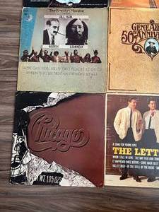 Lot of 12 Vintage Records Chicago, Eddie Rabbitt, John Denver and More