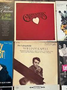 Lot of 12 Vintage Records, Funny Girl Original Recording, The Carpenters, and More
