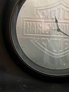 Harley Davidson Silver Clock