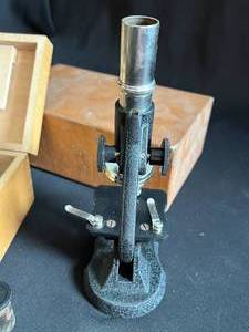 Prober Turret Microscope in Wooden Case