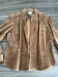 Jones New York Leather Sports Coat Size 10