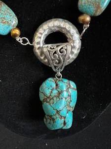 Turquoise Beaded Necklace with Turquoise Pendant
