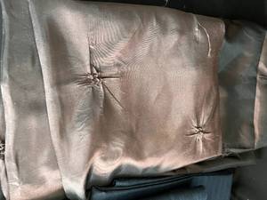 Lot of Long-Panel Curtain Pairs, 1 Valance