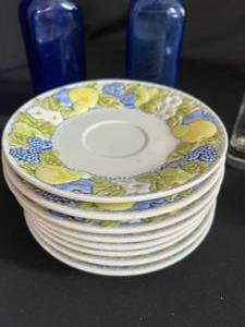 Lot of Small Floral Plates, Vintage Jars, Shot Glasses