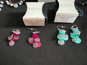 Avon Jewelry Lot December Birthstone, Necklace and Earrings, and More