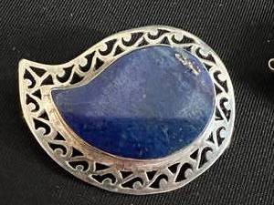 Lapis Lazuli and Vintage Italian Broach
