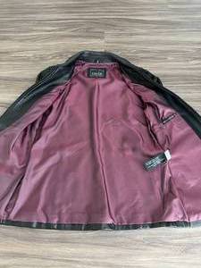 Genuine Black Leather Adler Collection Jacket Size M
