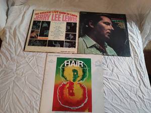 3 records Jerry Lee Lewis, and Hair
