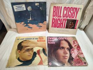 4 records ELO, Bill Cosby, Rick Nelson and Marie Osmond