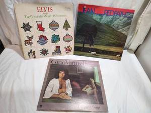 3 records Gino Vannelli, Jean Redpath and Elvis Christmas