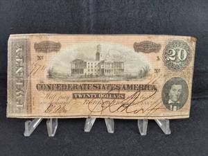 1863 Confederate States of America $20.00 Bill