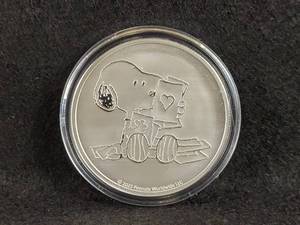 Snoopy Valentines Day 1oz .999 Fine Silver Round