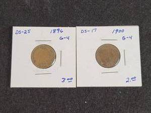 (2) Indian Head Cents - 1896 & 1900