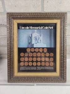 Framed Lincoln Memorial Cent Set