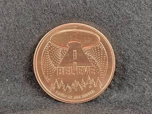1oz .999 Copper Round Aliens - I Believe