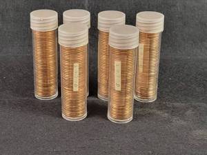 (6) Rolls of 50 1970-D BU Lincoln Cents