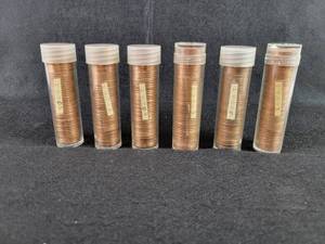 (6) Rolls of 50 BU Lincoln Cents - 1969-S & 1970-S