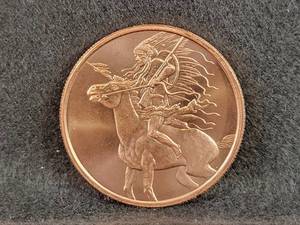 1oz .999 Copper Round American Indian Series