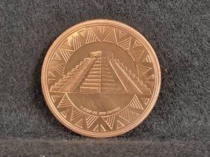 1oz .999 Copper Round Aztec Calendar
