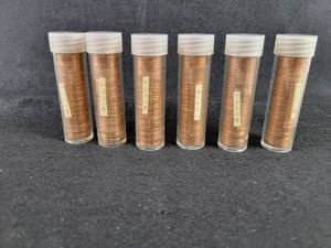 (6) Rolls of 50 Lincoln Cents - (3) 1970-D BU & (3) 1969-D BU