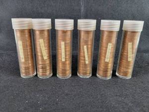 (6) Rolls of 50 Lincoln Cents - (3) 1970-D BU & (3) 1969-D BU