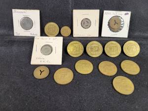 (16) Vintage Trade Tokens