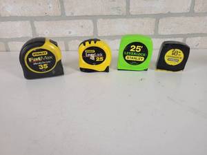 lot 558 image: STANLEY Tape Measures - 35, (2) 25 and 16