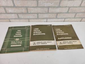 lot 613 image: (3) 1980 GM Truck wiring Diagram Manuals