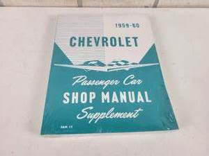 lot 616 image: 1959-60 Sealed Chevrolet Passenger Car Shop Manual Supplement