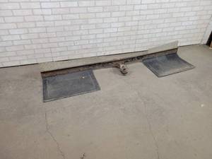 lot 619 image: Truck Mud Flap Assembly for 2 Receiver Hitches, has pin and 2-516 Ball - NO SHIPPING