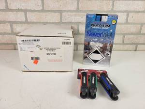 lot 624 image: Rust-Oleum Never Wet Kit, HUSKY Allen Wrenches and Thermostat Cover