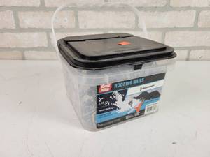 lot 628 image: 10LB Container of 2 Smooth Shank Roofing Nails