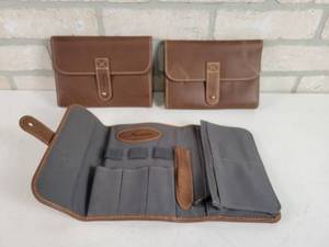 lot 636 image: Lot of (3) Indian Motorcycle Brown Leather Trifold Travel Organizers