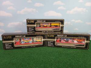 lot 255 image: (3) K-LINE Circus Wagon OO27 Scale Rail Cars