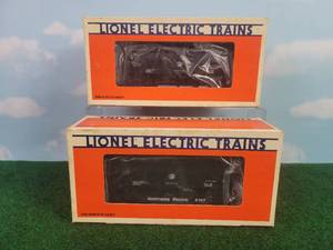 lot 292 image: (2) LIONEL O Scale Northern Pacific Ore Rail Cars