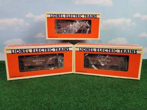 lot 320 image: (3) LIONEL O Scale SOO Line Ore Rail Cars