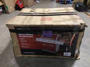 Royal Gourmet 5-Burner Propane Gas Grill in Red with Rotisserie Kit Customer Returns See Pics