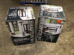 Lot of 2 Hampton Bay 48000 BTU Stainless Steel Patio Heater Customer Returns See Pics