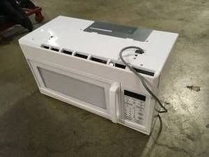 1.6 cu. ft. Over the Range Microwave in White review pictures open box customer return