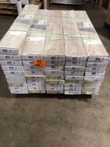 lot 11 image: Lot with 50 boxes of Traffic Master Lakeshore Pecan Stone 7mm T x 7.64 in. W Laminate Wood Flooring (24.17 sq.ftCase)