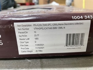 lot 45 image: 10 case Home Decorators Pelican Gray Rigid Core Click Lock Luxury Vinyl Plank Flooring (23.77 sq. ft.case)
