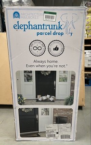lot 55 image: Elephantrunk Black, Extra Large, Aluminum, Locking, Parcel Drop Mailbox