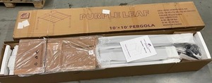 lot 60 image: New Purple Leaf 10x10 Outdoor Retractable Pergola with Sun Shade Canopy