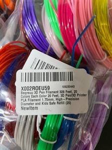 lot 70 image: 2 packages 3D printer filament 1.75mm  328ft of multiple colors