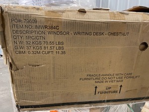 lot 94 image: New Martin Furniture Windsor Writing Desk - not assembled