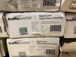 lot 98 image: 16 boxes Traffic Master French Oak  Rigid Core Luxury Vinyl Plank Flooring (23.95 sq. ft.case)