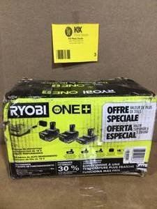 Ryobi ONE 18V Lithium-Ion HIGH PERFORMANCE Starter Kit with 2.0 Ah Battery, 4.0 Ah Battery, 6.0 Ah Battery, Charger, and Bag